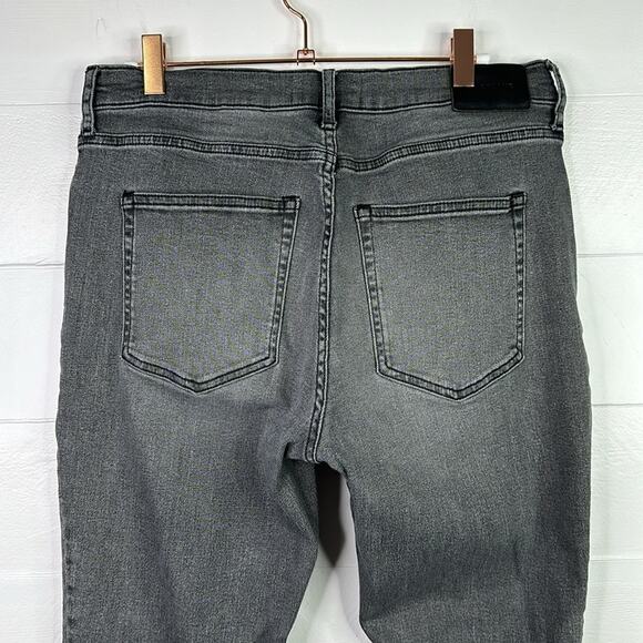 EVERLANE Gray Mid Rise Vintage Wash‎ Skinny Ankle Denim Jeans Size 32 Regular - Picture 4 of 11